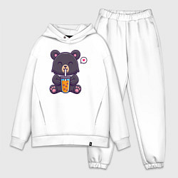 Мужской костюм оверсайз Мишка с напитком