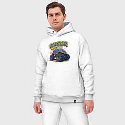 Мужской костюм оверсайз Авто монстр, цвет: белый — фото 2