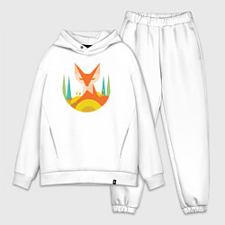Мужской костюм оверсайз Forest fox, цвет: белый