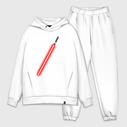 Мужской костюм оверсайз Меч ситха звёздные войны, цвет: белый