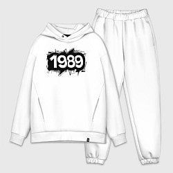 Мужской костюм оверсайз Граффити 1989, цвет: белый
