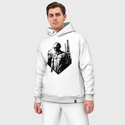 Мужской костюм оверсайз Промышленный труд нефтяника, цвет: белый — фото 2