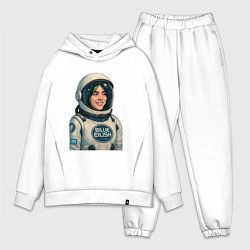 Мужской костюм оверсайз Билли Айлиш космонавт, цвет: белый