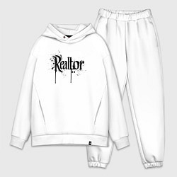 Мужской костюм оверсайз Реэлтор черной краской