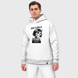 Мужской костюм оверсайз Девочка скелет, цвет: белый — фото 2