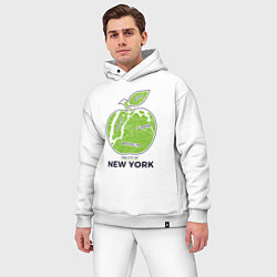 Мужской костюм оверсайз Сity of New York, цвет: белый — фото 2