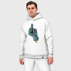 Мужской костюм оверсайз Zombie fuck, цвет: белый — фото 2