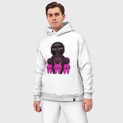 Мужской костюм оверсайз Персонажи сериала игра в кальмара, цвет: белый — фото 2