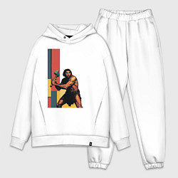 Мужской костюм оверсайз Поп-арт неандерталец