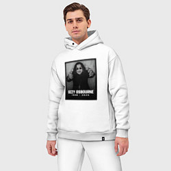 Мужской костюм оверсайз Оззи Осборн память, цвет: белый — фото 2