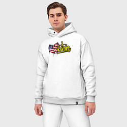 Мужской костюм оверсайз USA Wu-Tang, цвет: белый — фото 2