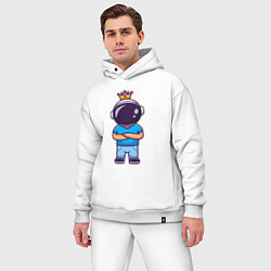 Мужской костюм оверсайз Король космонавт, цвет: белый — фото 2