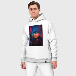 Мужской костюм оверсайз Эрик Картман стиль киберпанк, цвет: белый — фото 2