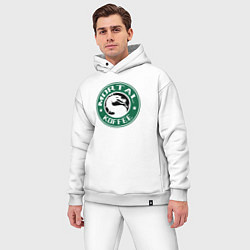 Мужской костюм оверсайз Mortal koffee, цвет: белый — фото 2