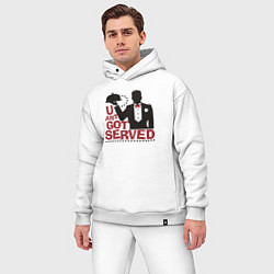 Мужской костюм оверсайз Тебя только что обслужили, цвет: белый — фото 2