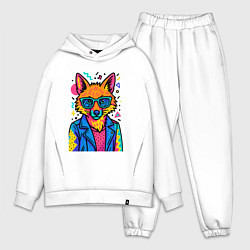 Мужской костюм оверсайз Лиса Pop Colors, цвет: белый