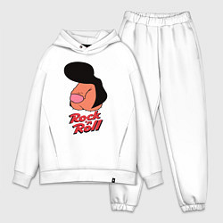 Мужской костюм оверсайз Логотип rock n roll мем