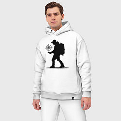 Мужской костюм оверсайз Путешественник с компасом, цвет: белый — фото 2