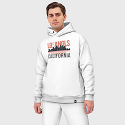 Мужской костюм оверсайз California - Los Angeles, цвет: белый — фото 2