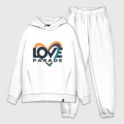 Мужской костюм оверсайз Логотип Love Parade