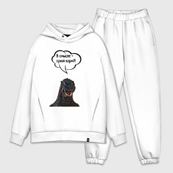 Мужской костюм оверсайз Не люблю сухой корм кот кошка