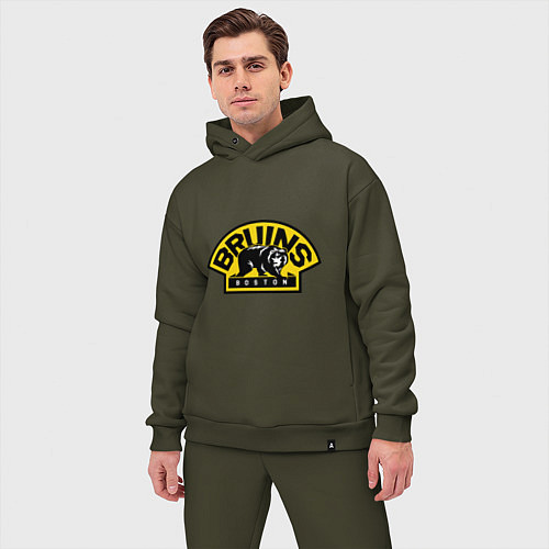 Мужской костюм оверсайз HC Boston Bruins Label / Хаки – фото 3