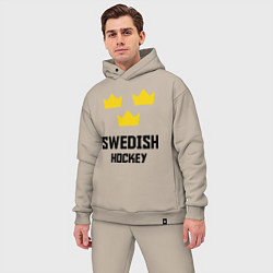 Мужской костюм оверсайз Swedish Hockey, цвет: миндальный — фото 2