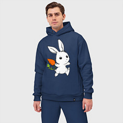 Мужской костюм оверсайз Зайка с морковкой, цвет: тёмно-синий — фото 2