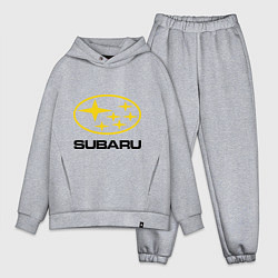 Мужской костюм оверсайз Subaru Logo, цвет: меланж