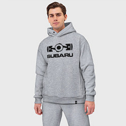 Мужской костюм оверсайз Subaru, цвет: меланж — фото 2