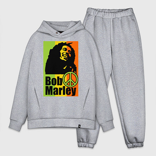 Мужской костюм оверсайз Bob Marley: Jamaica / Меланж – фото 1