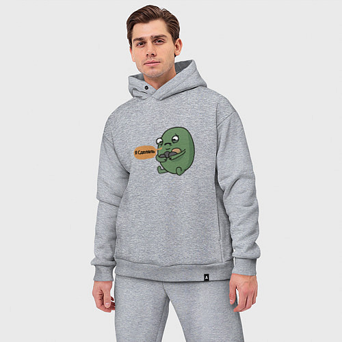 Мужской костюм оверсайз Я сделяль / Меланж – фото 3