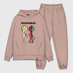 Мужской костюм оверсайз Radiohead Peoples, цвет: пыльно-розовый