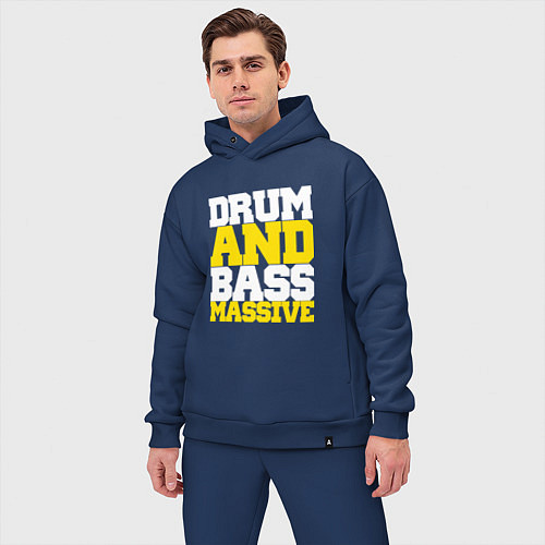 Мужской костюм оверсайз DRUM AND BASS MASSIVE / Тёмно-синий – фото 3