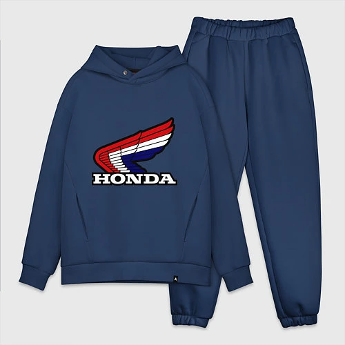Мужской костюм оверсайз Honda / Тёмно-синий – фото 1