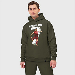 Мужской костюм оверсайз Ronaldo 07, цвет: хаки — фото 2