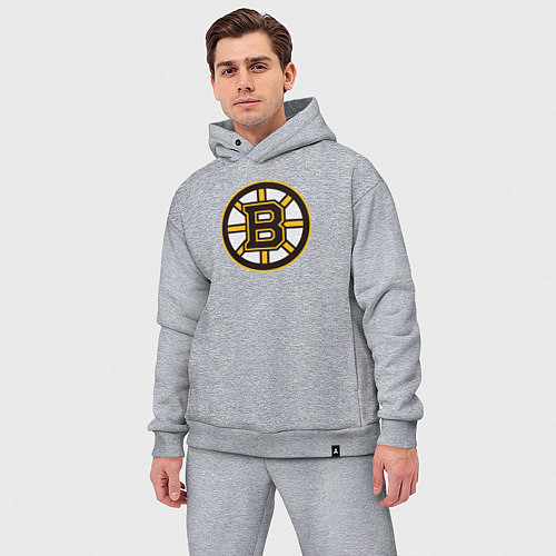 Мужской костюм оверсайз Boston Bruins / Меланж – фото 3