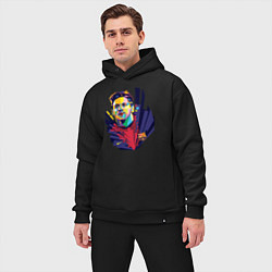 Мужской костюм оверсайз Messi Art, цвет: черный — фото 2