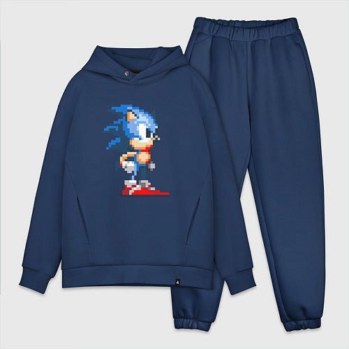 Мужской костюм оверсайз Sonic / Тёмно-синий – фото 1
