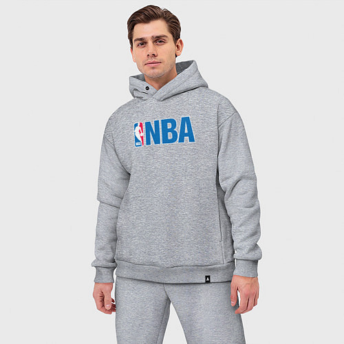 Мужской костюм оверсайз NBA / Меланж – фото 3