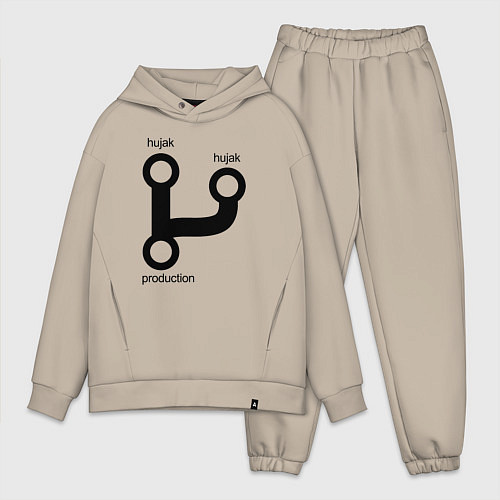 Мужской костюм оверсайз Раз, два и в продакшн / Миндальный – фото 1