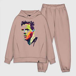Мужской костюм оверсайз Lionel Messi: fun-art, цвет: пыльно-розовый