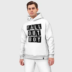 Мужской костюм оверсайз Fall Out Boy: Words, цвет: белый — фото 2
