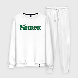 Костюм хлопковый мужской Shrek: Logo, цвет: белый