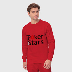 Костюм хлопковый мужской Poker Stars, цвет: красный — фото 2