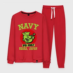 Костюм хлопковый мужской Navy: Po-1967, цвет: красный