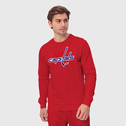 Костюм хлопковый мужской Washington Capitals, цвет: красный — фото 2
