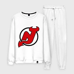 Костюм хлопковый мужской New Jersey Devils, цвет: белый