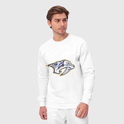 Костюм хлопковый мужской Nashville Predators, цвет: белый — фото 2