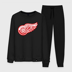 Костюм хлопковый мужской Detroit Red Wings, цвет: черный